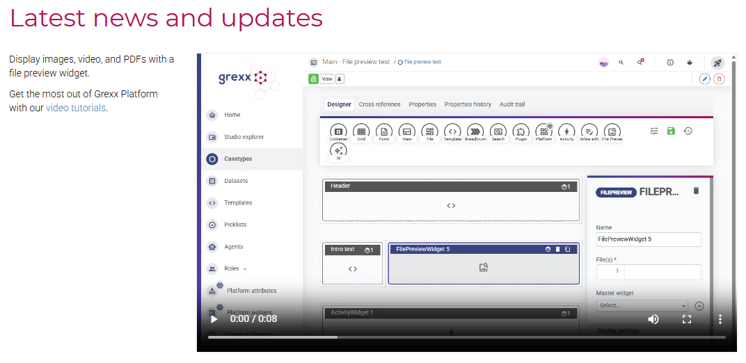 A file preview widget showing a video with playback controls